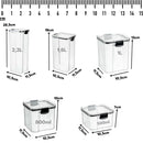 Kit 5 Potes Herméticos Crystal-Lock